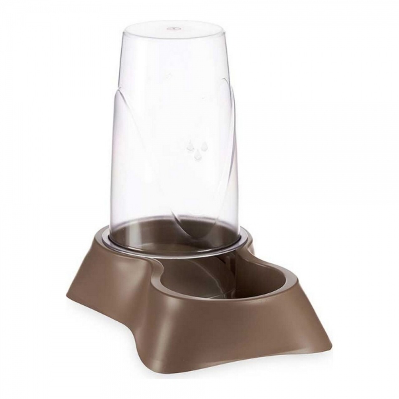 Mascow Állateledel tál, 16 x 24.5 x 24 cm, 1.5 L, műanyag, barna