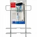 Függesztett támogatása Broomy tisztító tárgyak, METALTEX, 30x12x46 cm, fém / Polytherm bevonat, ezüst