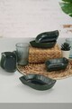 6db-os tálka snackekhez/szószokhoz Emerald Relief Leaf, Keramika, 132 ml, kerámia, fekete