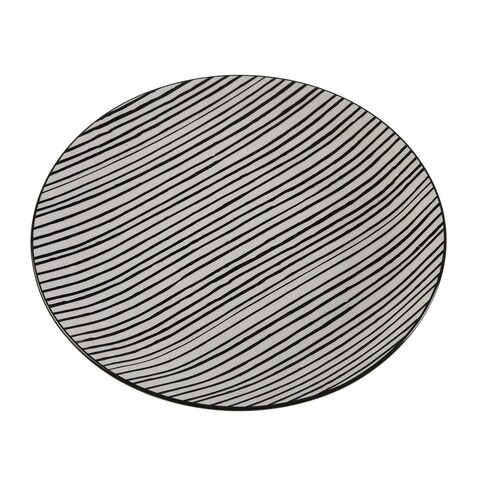 Black Line Lapostányér, Versa, Ø 27 cm, porcelán, fekete
