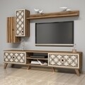 Comoda TV cu dulap Class S, Hommy Craft, crem/maro