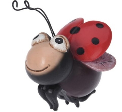 Ladybug Virágtartó akasztó, 11x6x9 cm, poliston, színes