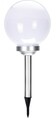 Gömb szolár kerti lámpa, Ø25 cm, fehér