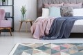 Kilim szőnyeg 2 oldallal, Arya 10 Blue / Pink, Baketo, 100% újrahasznosított pamut, 80x300 cm