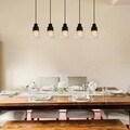 Lustra Foca N-109, Noor, 88 x 105 cm, 5 x E27, 100W, negru