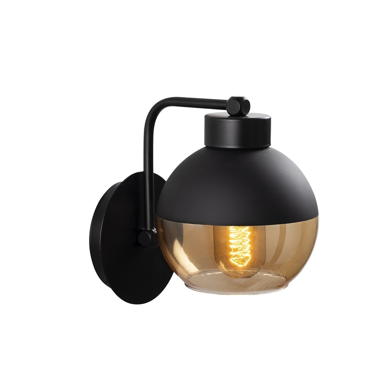 Fali lámpa Anı N-376, Noor, 19 x 20 cm, 1 x E27, 100W, fekete