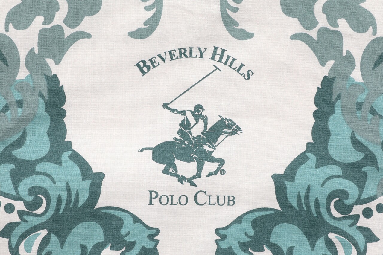 Beverly Hills Polo Club Egyszemélyes ágynemű, 2 Darabos, 140x200 Cm, 100% Ranforce Pamut,  BHPC 024, Zöld