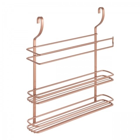 Triple City Copper fűszertároló polc, Metaltex, 8 x 38 x 35 cm, rozsdamentes acél / Polytherm bevonat, réz