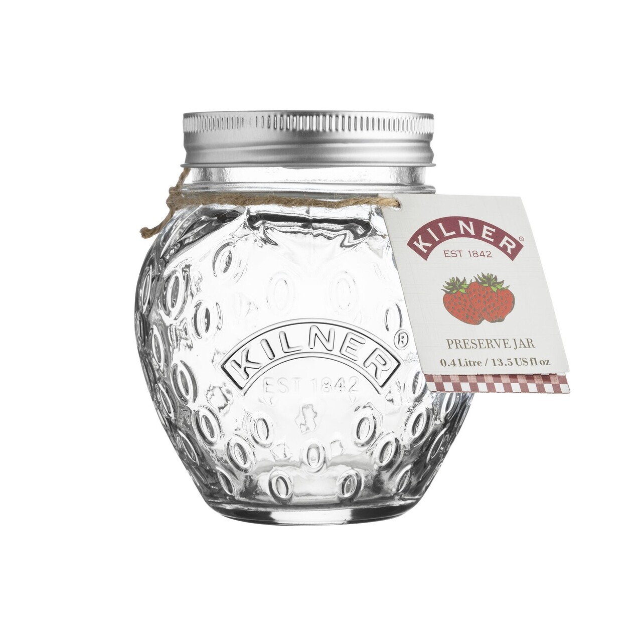 Kilner Befőttesüveg Fedővel, Strawberry, 0.4 L, üveg, áttetsző