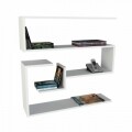 Raft pentru perete, Wooden Art, Confier White, 90x87x22 cm