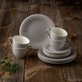 12 részes kávéskészlet, mint a Villeroy & Boch, Color Loop Stone, prémium porcelán, szürke