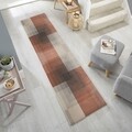 Szőnyeg, Flair szőnyegek, Cadiz Plaza Absztrakt szürke / rózsaszín, 60 x 230 cm, polipropilén, többszínű