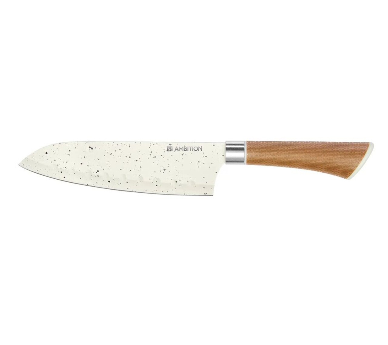 Santoku Nature Kés, Ambition, 17.5 cm, rozsdamentes acél, krémszín