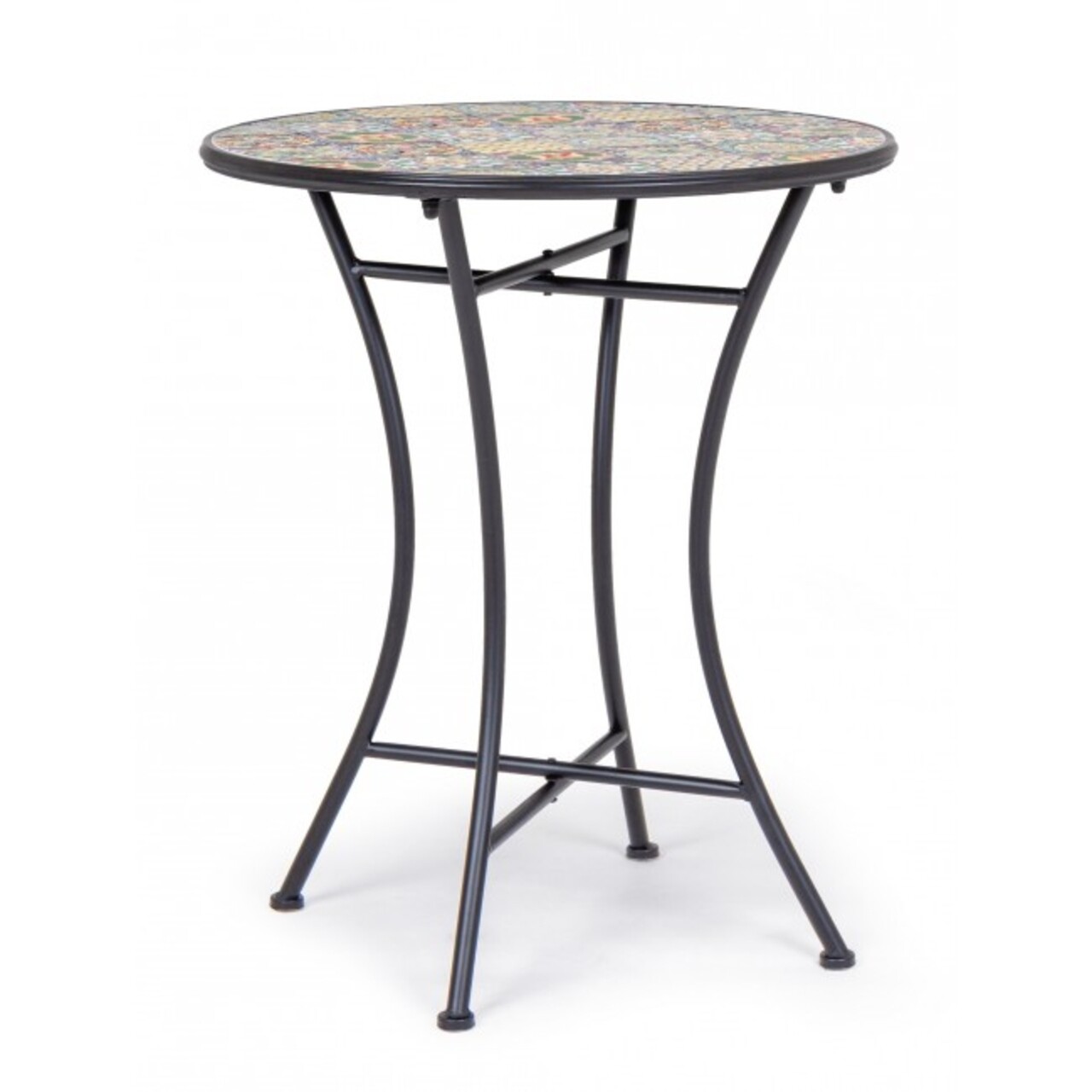 Naxos Round Kerti szék, Bizzotto, Ø60x75 cm, acél/kerámia
