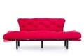 Nitta Triple Kihúzható kanapé, Futon, 3 személyes, 225x70 cm, fém, ciklámen