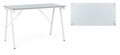 Archimede Íróasztal, Bizzotto, 113 x 58 x 73 cm, acél/edzett üveg