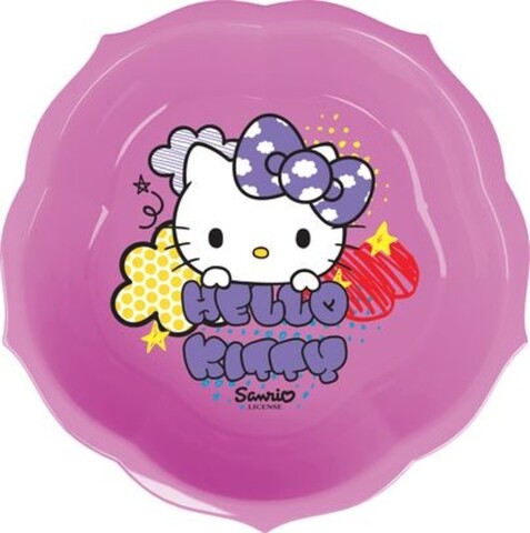 Hello Kitty Mély tál, Disney, 22x22x2 cm, műanyag, lila