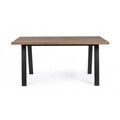 Oslo Kerti asztal, Bizzotto, 160x90x76 cm, akácfa/acél, szénszürke/természetes