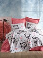 SleepTight takaró, EnLora Home, 160x235 cm, pamut, rózsaszín / fehér