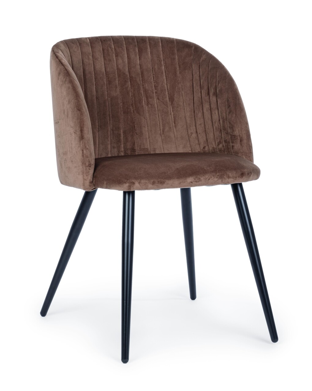 Queen rust szék, bizzotto, bársony, 53x57x81.5 cm, barna