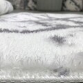 Covor de hol, Safari, 100x400 cm, Poliester, Gri/Alb