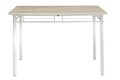 Étkező / konyhai szett Roza Pakoworld, asztal 4 székkel, 120x70x75 cm, laminált MDF / acél, natúr / fényes fehér