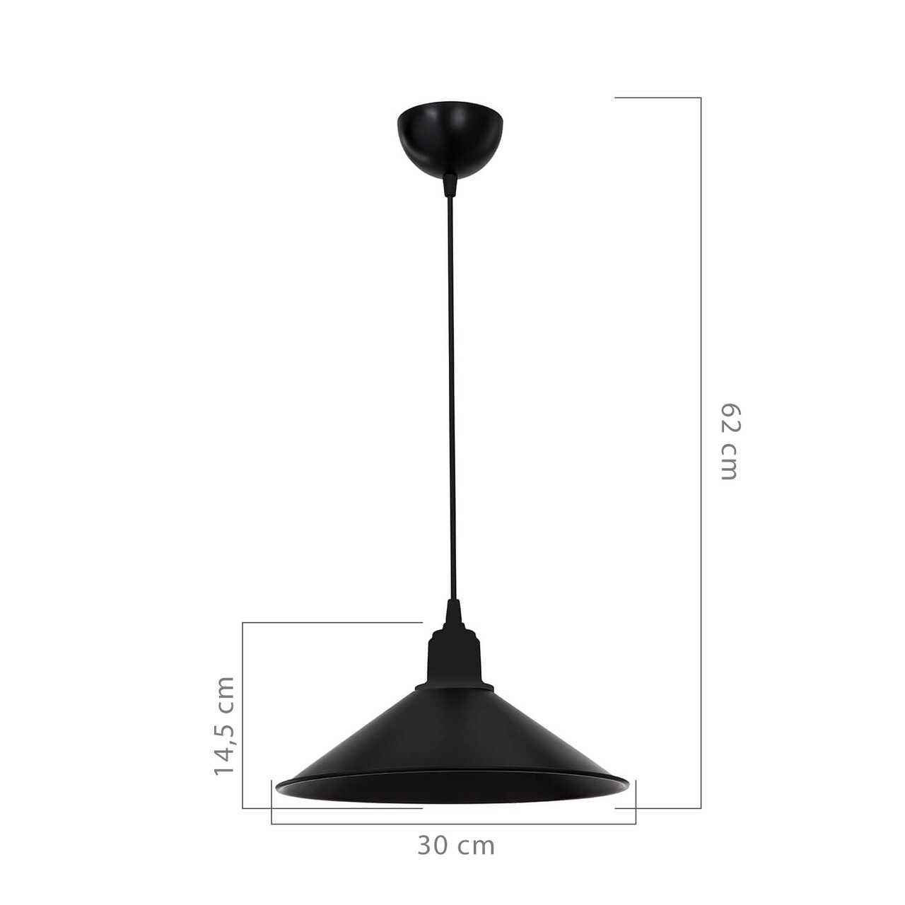 Siyah Csillár, MDL.4158, Squid Lighting, 30x62 Cm, 60W, Fekete