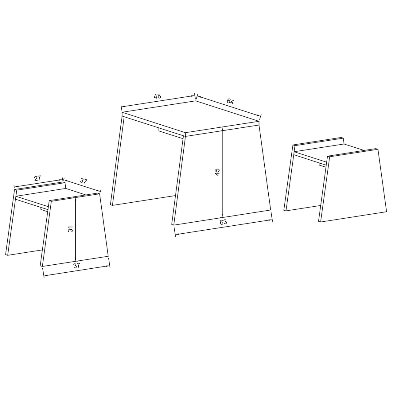 Asztalka és Szék  FLY170110, Gauge Concept, PAL, Fehér