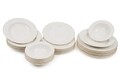 Evőeszközök, 24 db, Kutahya Porselen, BNIRM24Y2520, porcelán, fehér / arany