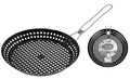 Grillező serpenyő, Ø24 cm, fém, fekete