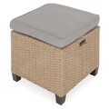 Baxter 2 db Zsámoly, L.40 l.40 H.38 cm, természetes/bézs