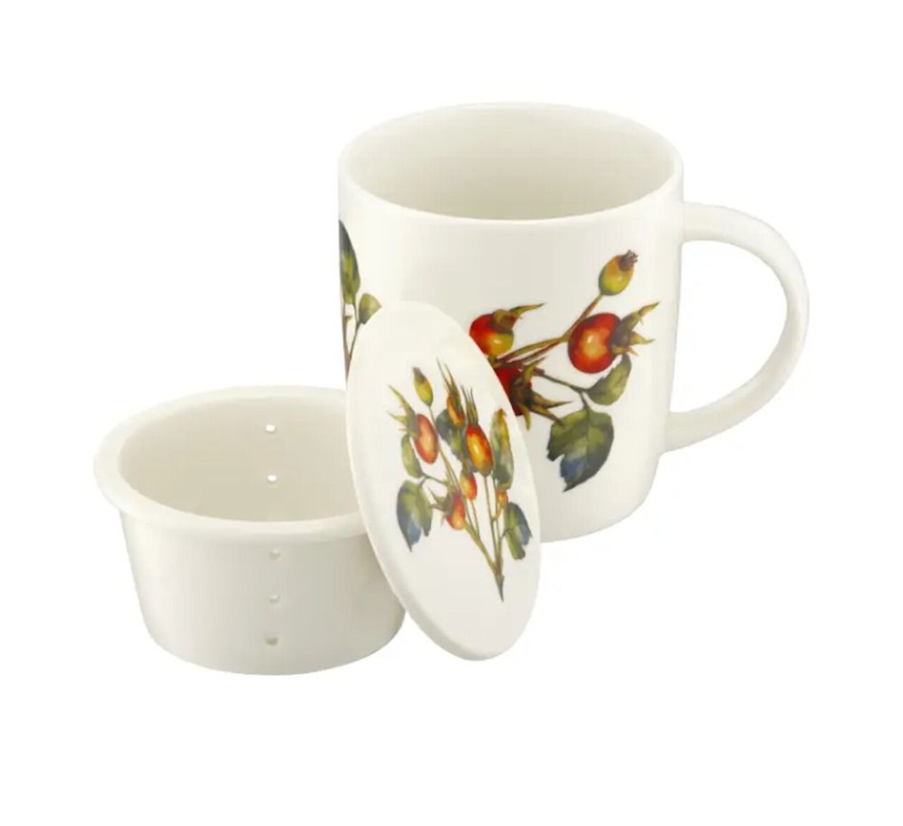 Herbal Bögre szűrővel és fedővel, Ambition, 390 ml, porcelán