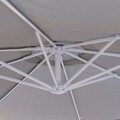 Thais Kerti/terasz napernyő oldal lábbal, Ø300 cm, oszloppal Ø48 mm, alumínium, szürke