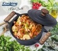 Serpenyő fedéllel Cooking by Heinner, 4,5 l, öntött alumínium, fekete