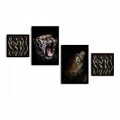4 darabos falikép szett, Alpha Wall, Tiger, 30x30/35x50 cm