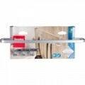 Törölközőtartó Galileo, Metaltex, 30 cm, rozsdamentes acél / Polytherm huzat, ezüst