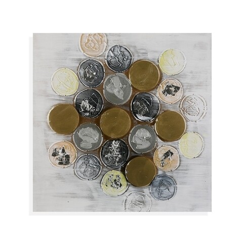Coins Picture Dísz kép, Versa, 60x60 cm, kanavász