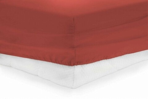 Lepedő Red Heinner gumival, 90x200 cm, 100% pamut, piros