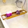 Fürdőkád tálca, 64x15 cm, bambusz