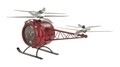 Helikopter asztali óra, Mauro Ferretti, 42x23x22 cm, vas