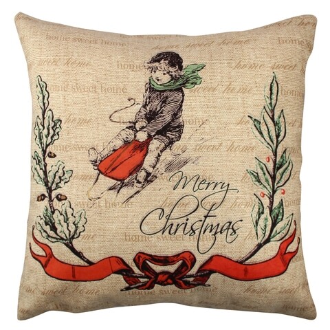 Child w sled Díszpárna, Gravel, 43x43 cm, polipamut, színes