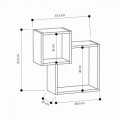 Raft pentru perete, Homitis, Diamond - White, 20x57.5x57.5 cm