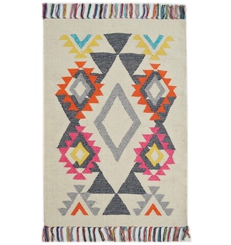 Covor Kilim, Country Modern 330, Baketo, 100% bumbac, lucrat manual, 60x90 cm