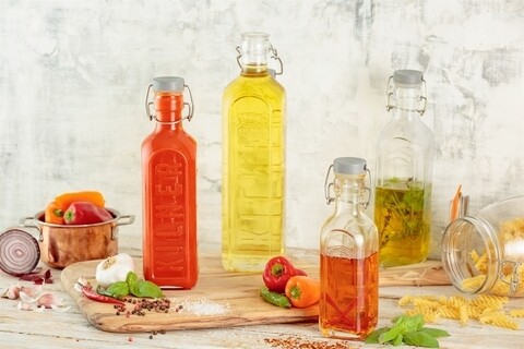 Dugós palack, Kilner, Olivia, 0,60 L, üveg, átlátszó