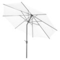 Calpe Kerek napernyő forgókarral, H.250 D.300 cm, alumínium, szürke/fehér