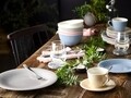 Asztali készlet 12 részes, Like Villeroy & Boch, Color Loop Blueblossom, prémium porcelán, lila