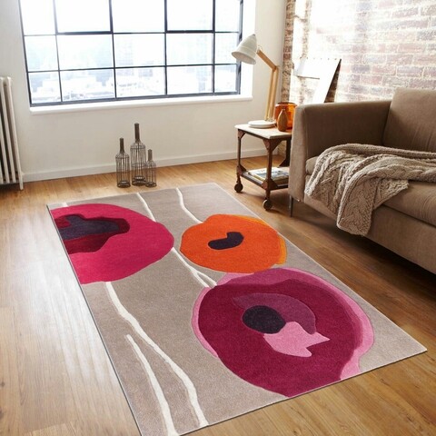 Bedora Pipacs szőnyeg, 200x300 cm, 100% gyapjú, piros, kézzel készített