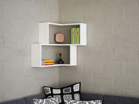 Bulut Fali polc, Furny Home, 45x14.5x55.4 cm, fehér