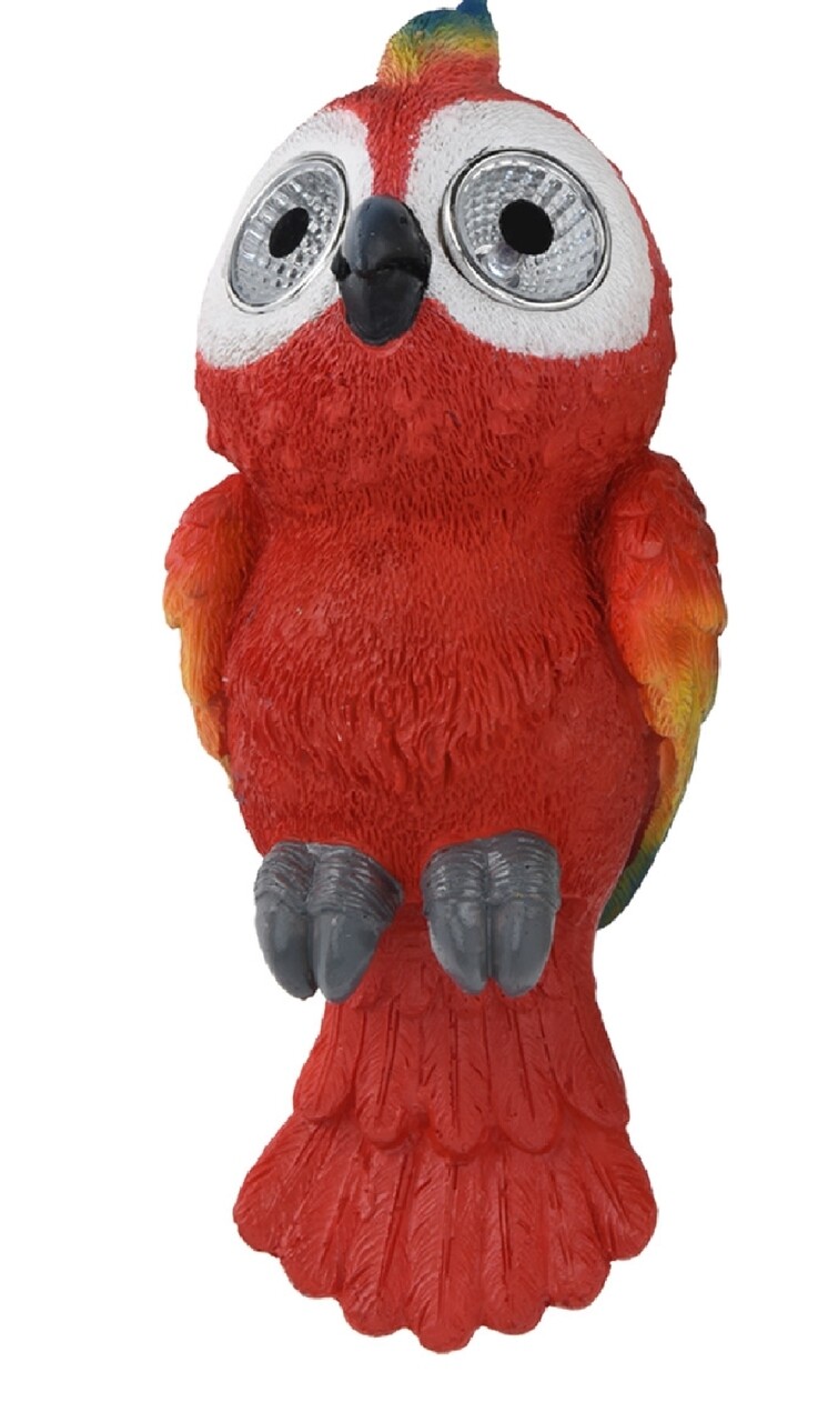 Parrot Kerti Napelemes Lámpa, H19 Cm, Piros