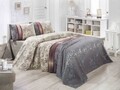 Dupla ágytakaró, Victoria, Hurrem IT, 200x200 cm, 100% pamut, 260 gr / m², többszínű